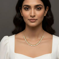 18K Gold Plated Bezel Set Zircon Necklace - RACHIVA