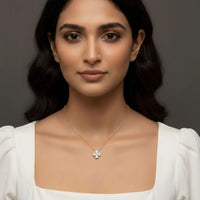 18K Gold Plated Clover Zircon Necklace - RACHIVA