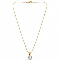 18K Gold Plated Heart Cut Zircon Solitaire Necklace - RACHIVA