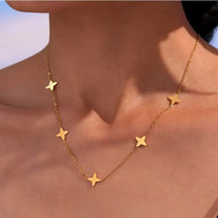 18K Gold Plated Butterfly Station Necklace - RACHIVA