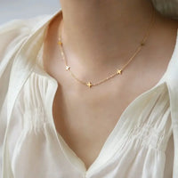 18K Gold Plated Butterfly Station Necklace - RACHIVA