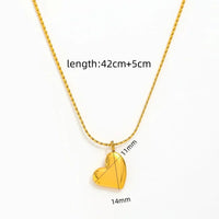 18K Gold Plated Bold Puffy Heart Pendant Necklace - RACHIVA