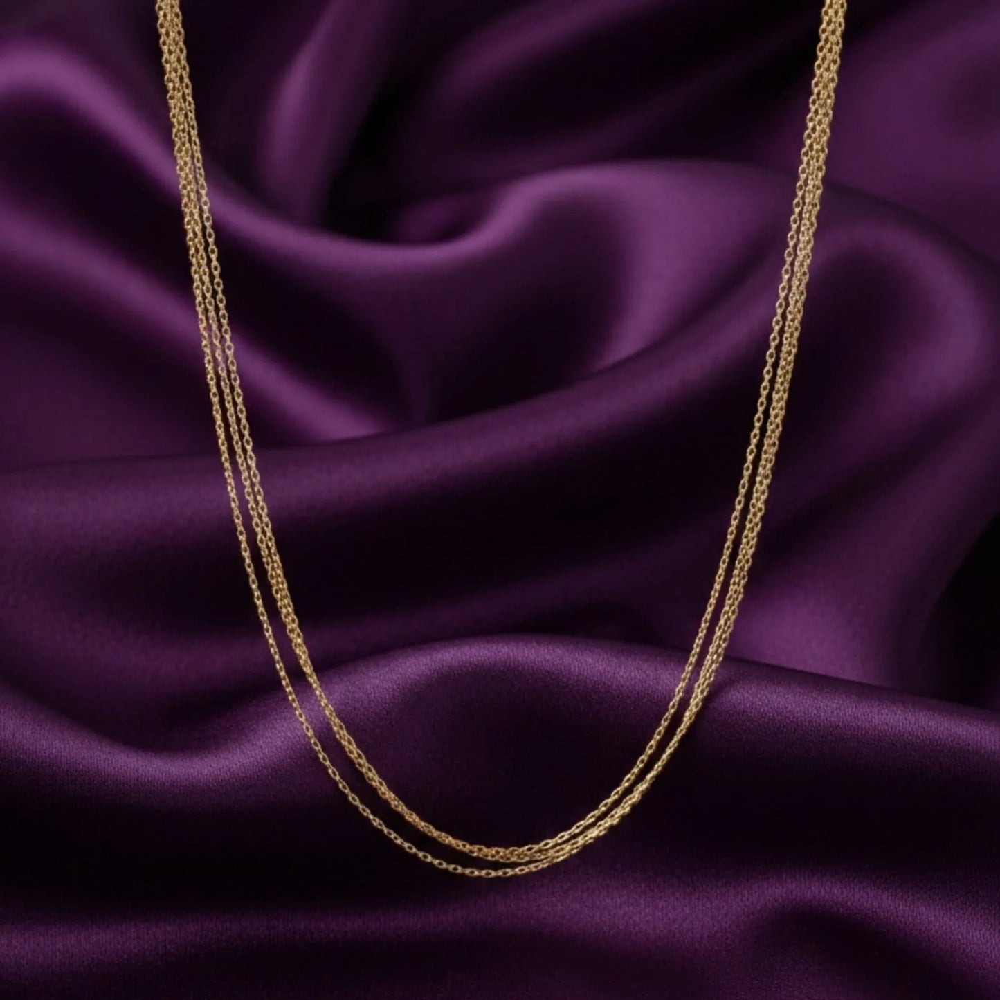 18K Gold Plated Minimal Multi Layer Chain Necklace - RACHIVA