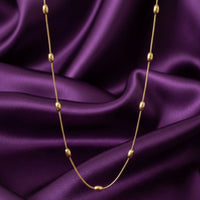 18K Gold Plated Minimal Gold Beaded Chain Necklace - RACHIVA