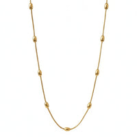 18K Gold Plated Minimal Gold Beaded Chain Necklace - RACHIVA