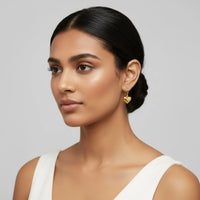 18K Gold Plated Mini Heart Hoop Earrings - RACHIVA