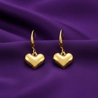 18K Gold Plated Mini Heart Hoop Earrings - RACHIVA