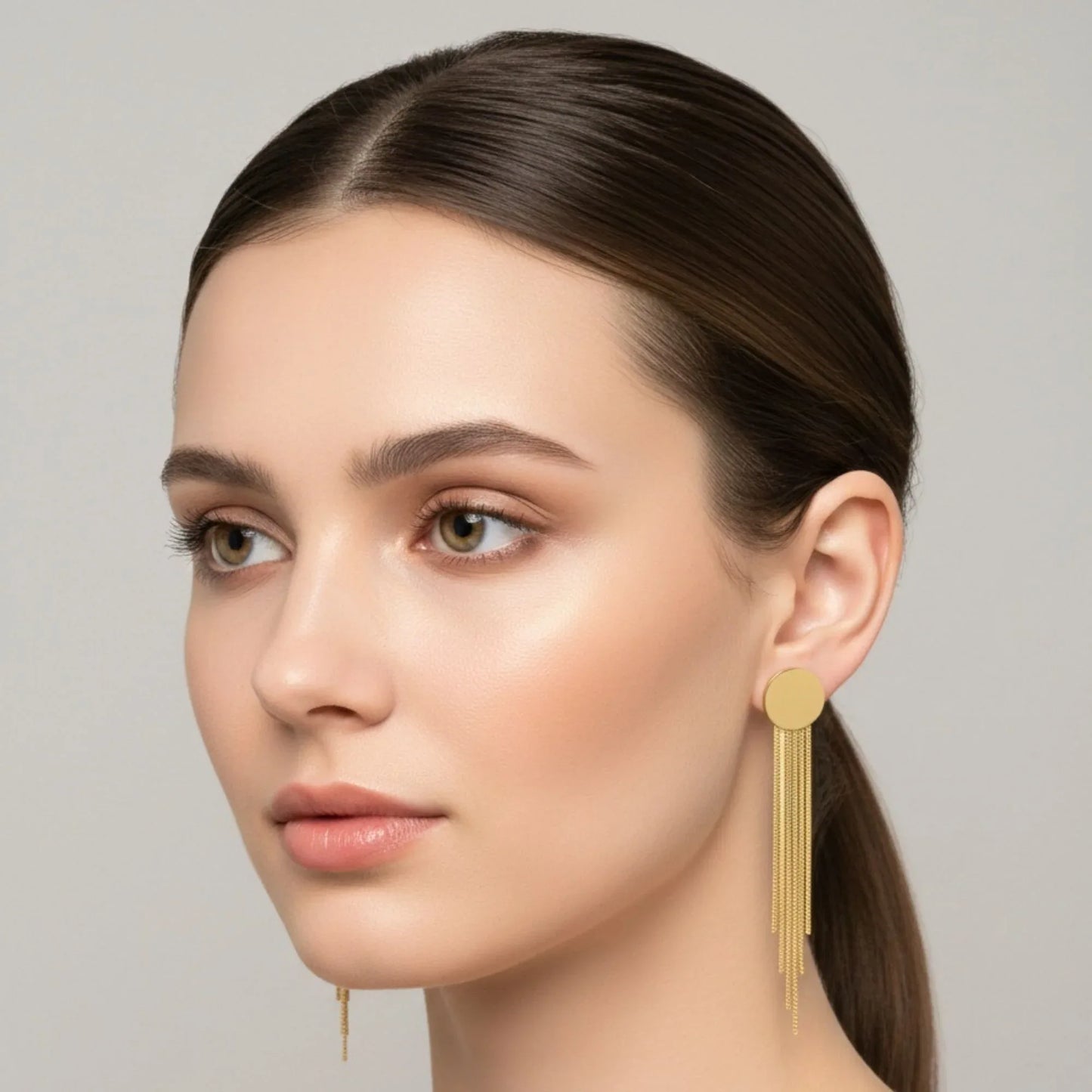 18K Gold Plated Long Tassel Statement Earrings - RACHIVA