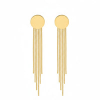 18K Gold Plated Long Tassel Statement Earrings - RACHIVA