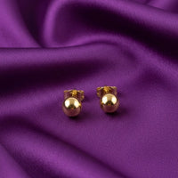 18K Gold Plated Classic Ball Stud Earrings - RACHIVA