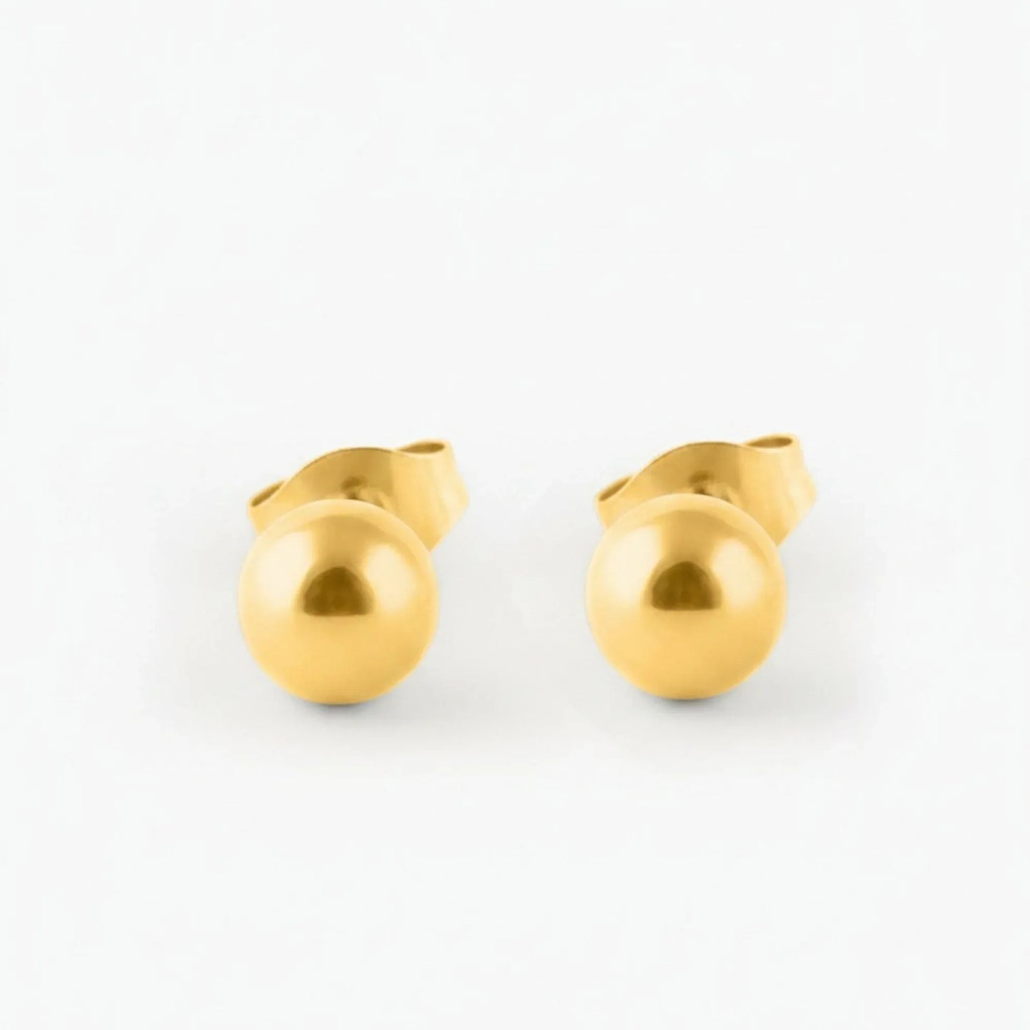 18K Gold Plated Classic Ball Stud Earrings - RACHIVA