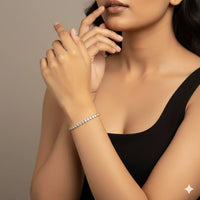 18K Gold Plated Classic Zircon Tennis Bracelet - RACHIVA