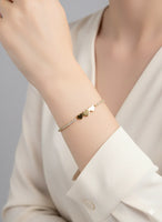 18K Gold Plated Triple Heart Tennis Bracelet - RACHIVA