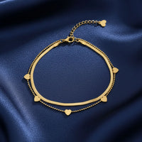 18K Gold Plated Double Layer Heart Bracelet - RACHIVA