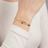 18K Gold Plated Double Layer Heart Bracelet - RACHIVA
