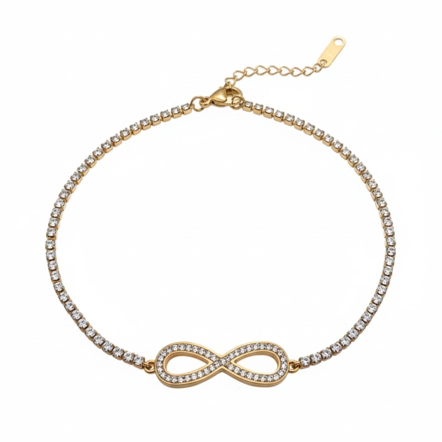18K Gold Plated Infinity CZ Bracelet - RACHIVA