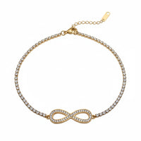 18K Gold Plated Infinity CZ Bracelet - RACHIVA