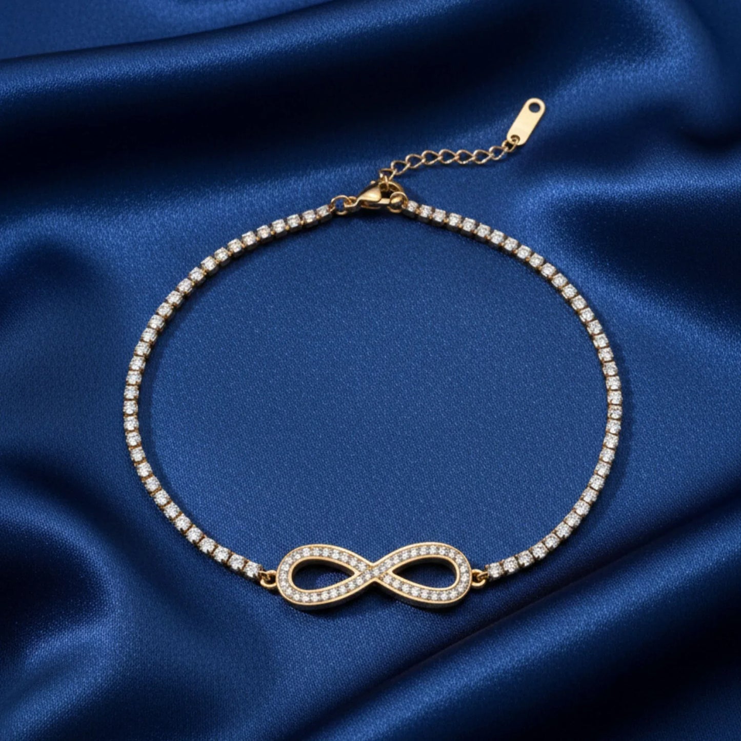 18K Gold Plated Infinity CZ Bracelet - RACHIVA