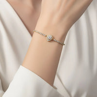 18K Gold Plated Teardrop CZ Bracelet - RACHIVA