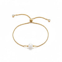 18K Gold Plated Pearl Slider Bracelet - RACHIVA