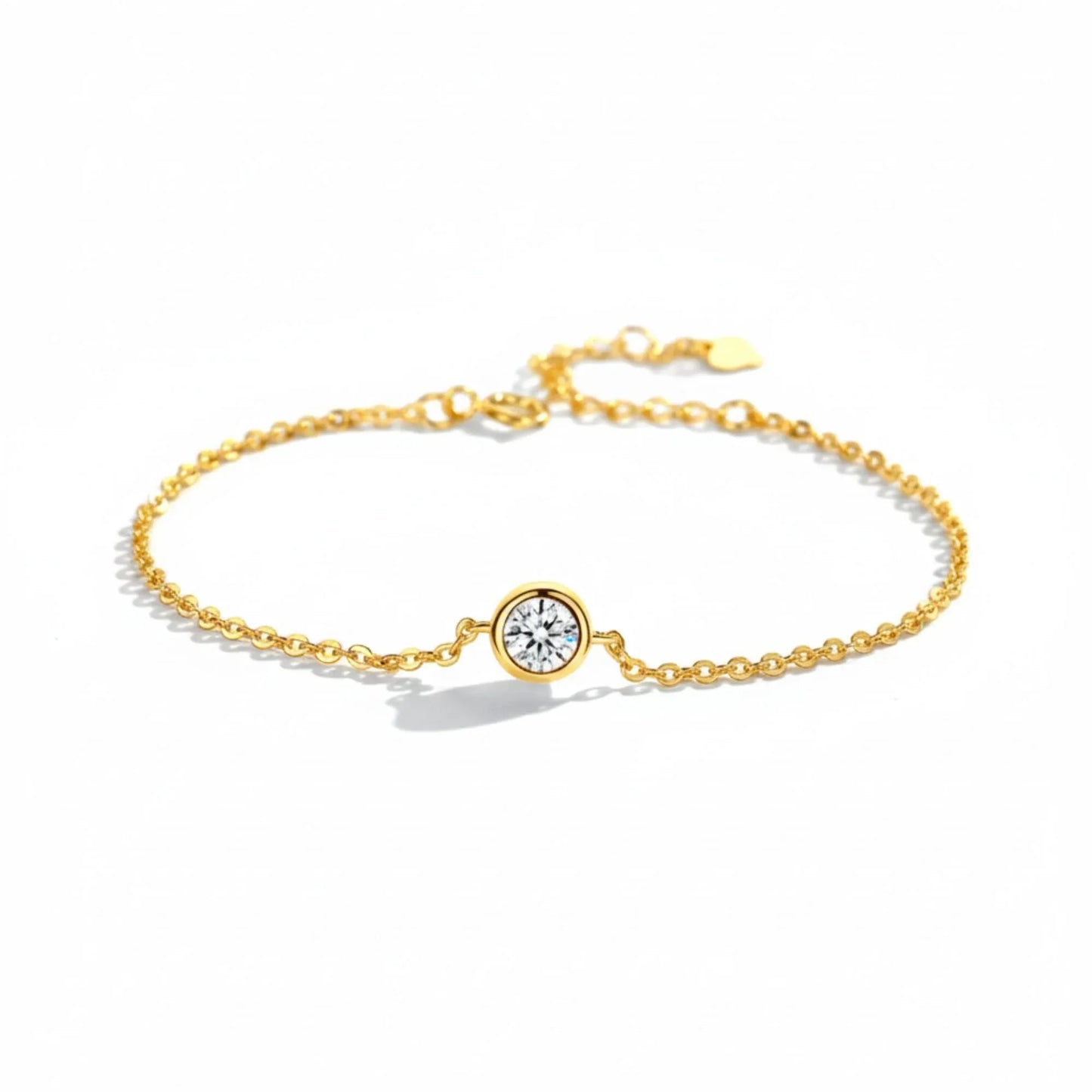 18K Gold Plated Bezel Zircon Bracelet - RACHIVA