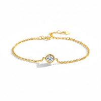 18K Gold Plated Bezel Zircon Bracelet - RACHIVA