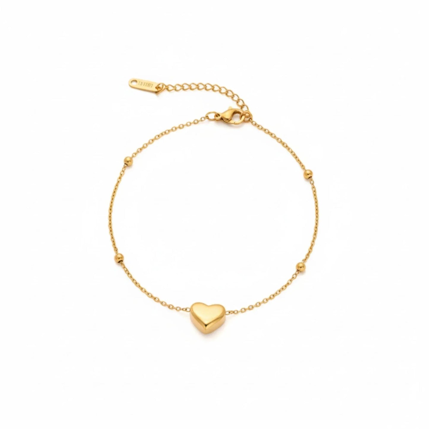 18K Gold Plated Mini Heart Center Bracelet - RACHIVA