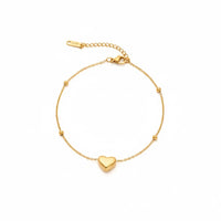18K Gold Plated Mini Heart Center Bracelet - RACHIVA