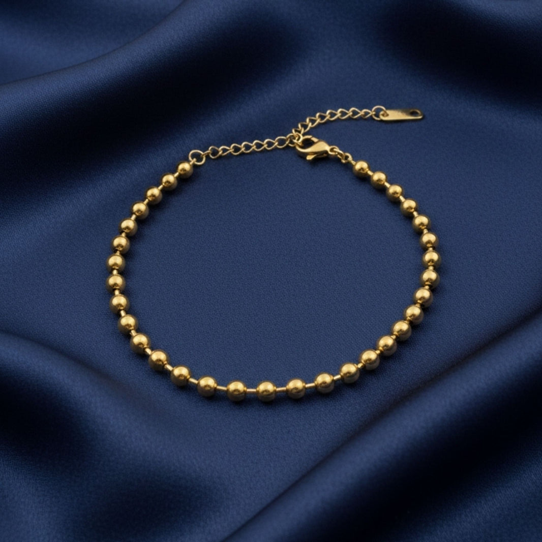 18K Gold Plated Beaded Bracelet