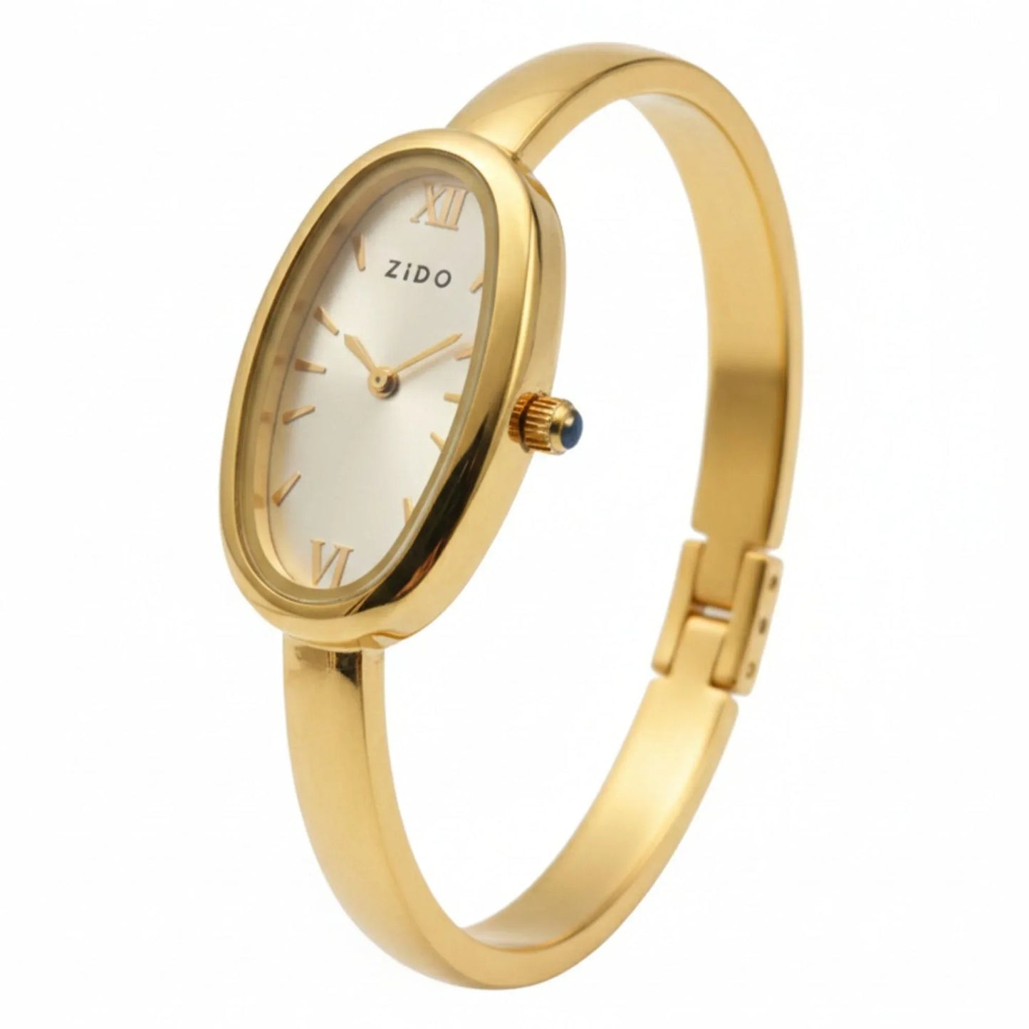 18K Gold Plated Roman Oval Bangle Watch - RACHIVA