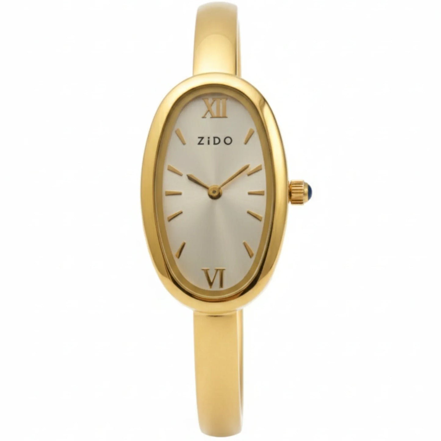 18K Gold Plated Roman Oval Bangle Watch - RACHIVA