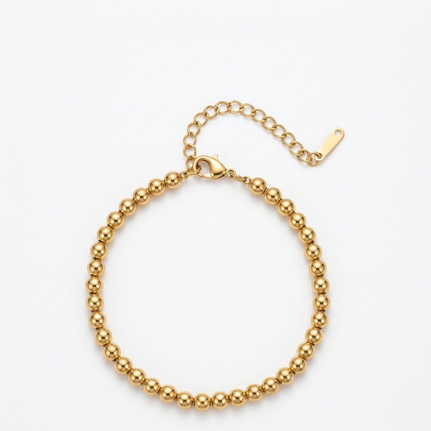 18K Gold Plated Ball Bead Chain Bracelet