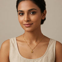 18K Gold Plated 3D Rose Flower Charm Pendant Satellite Chain Necklace