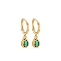 18K Gold Plated Polished Ball Leverback Drop Earrings