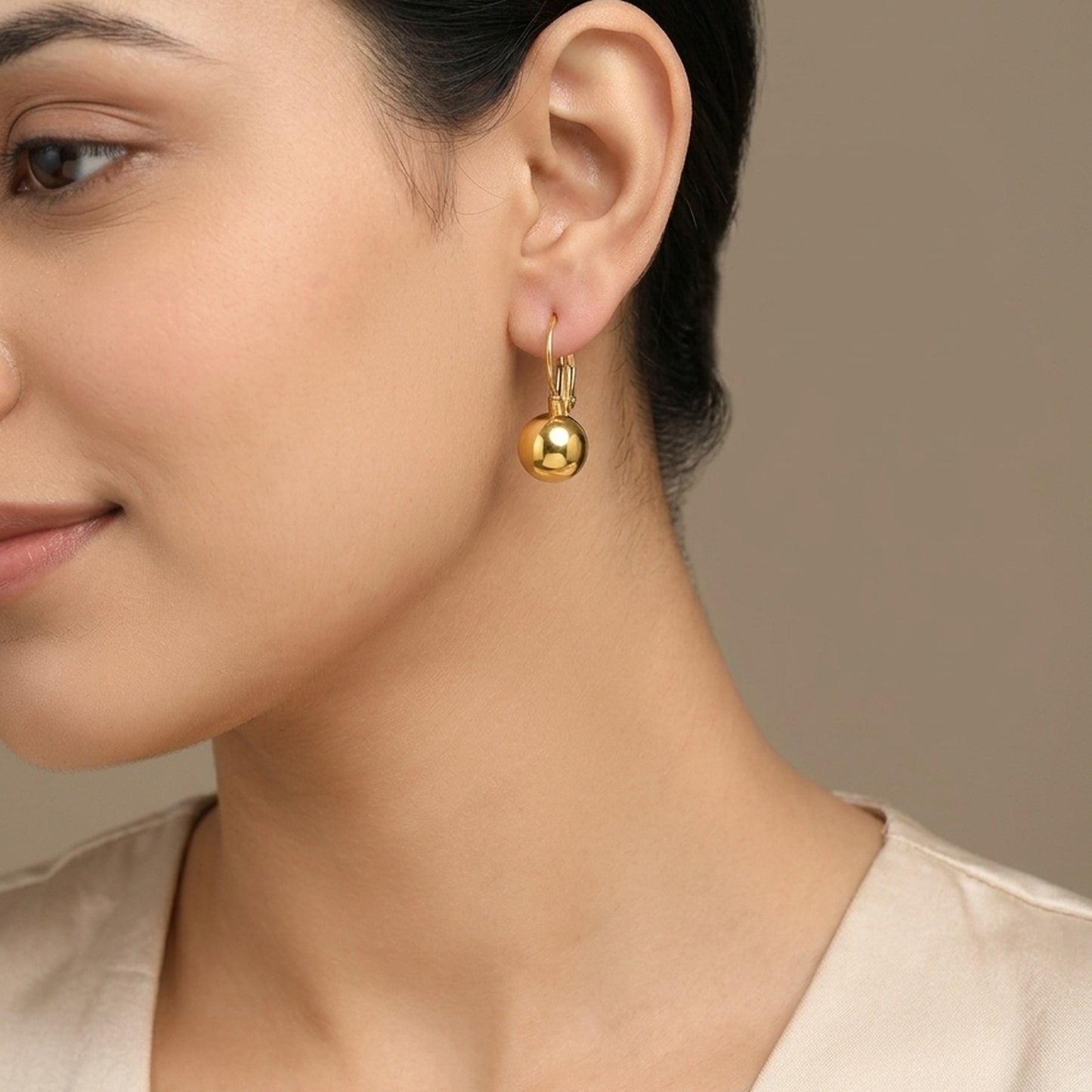 18K Gold Plated Freshwater Pearl Stud Earrings