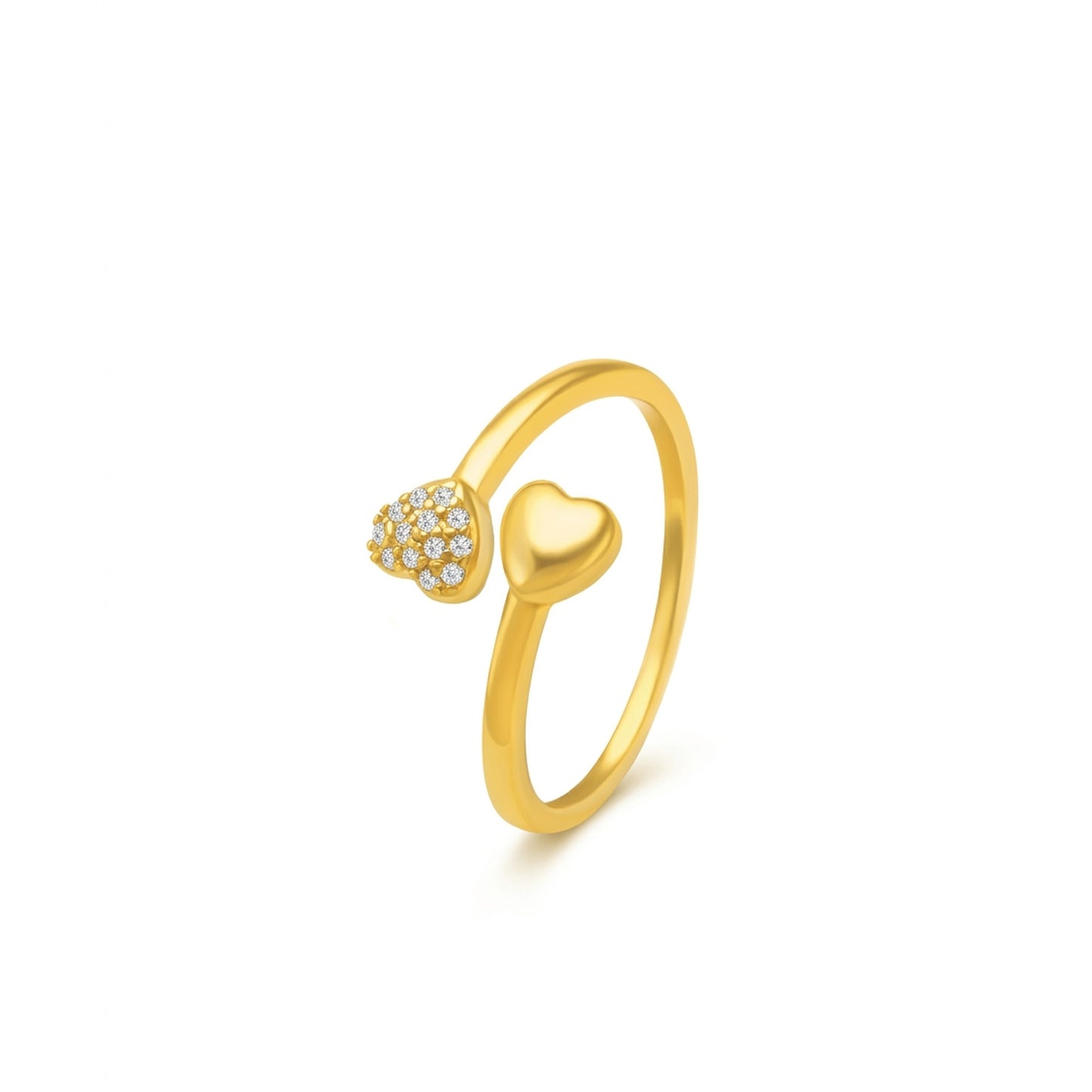 18K Gold Plated Matte Frosted Textured Band Ring - Size 6