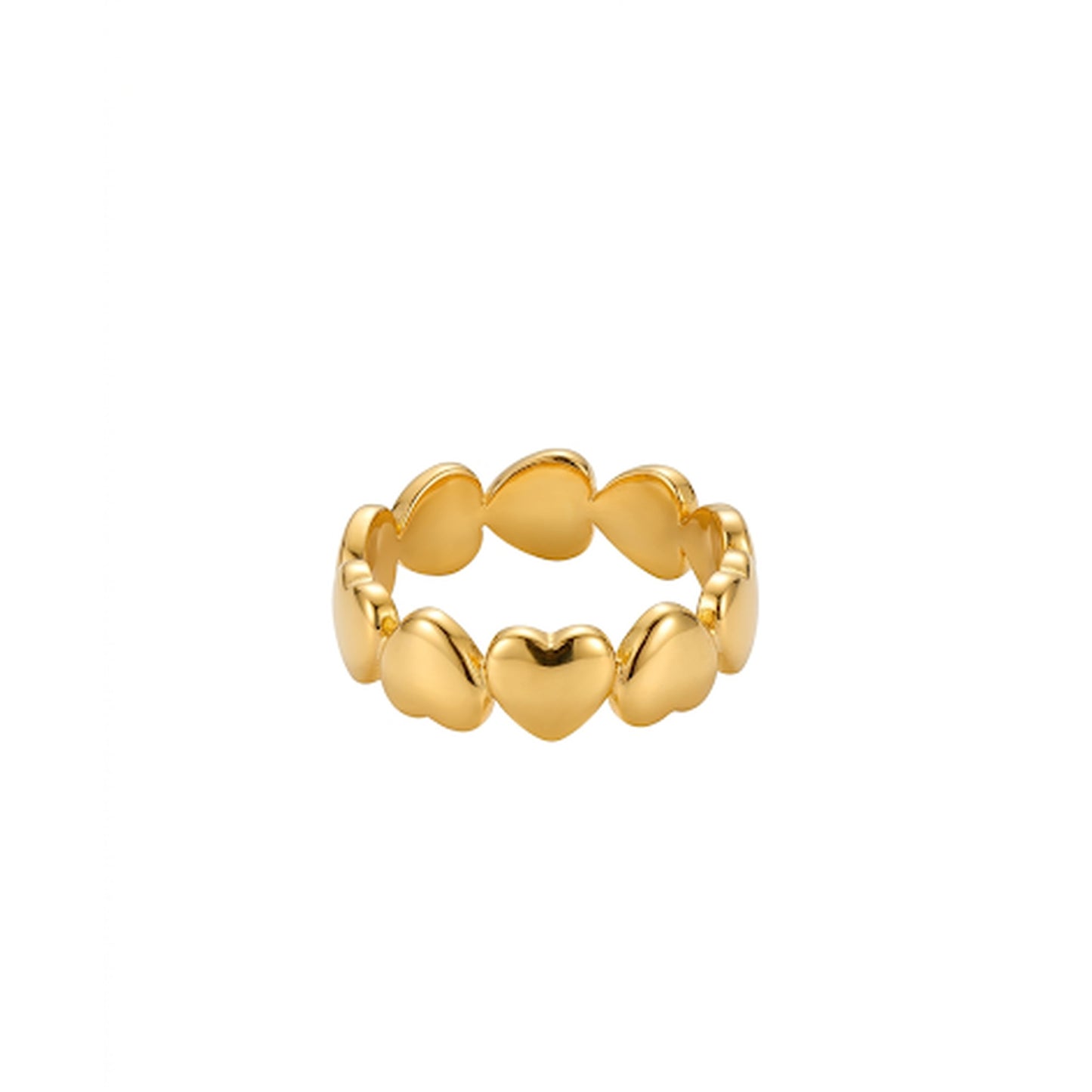 18K Gold Plated Matte Frosted Textured Band Ring - Size 7