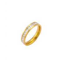 18K Gold Plated Polished Dome Band Ring - Size 7