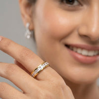 18K Gold Plated Polished Dome Band Ring - Size 7