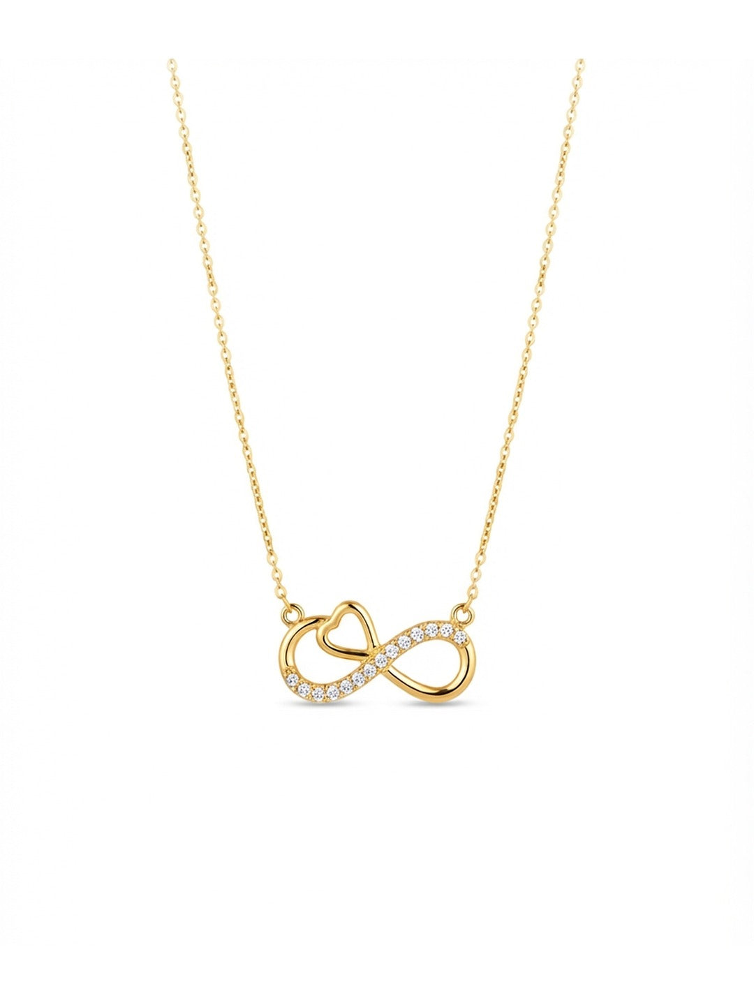 Rachiva 18K Gold Plated Infinity Heart Zircon Necklace