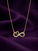 Rachiva 18K Gold Plated Infinity Heart Zircon Necklace