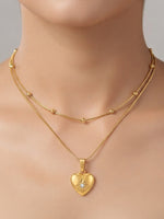 Rachiva 18K Gold Plated Layered Heart Pendant Necklace