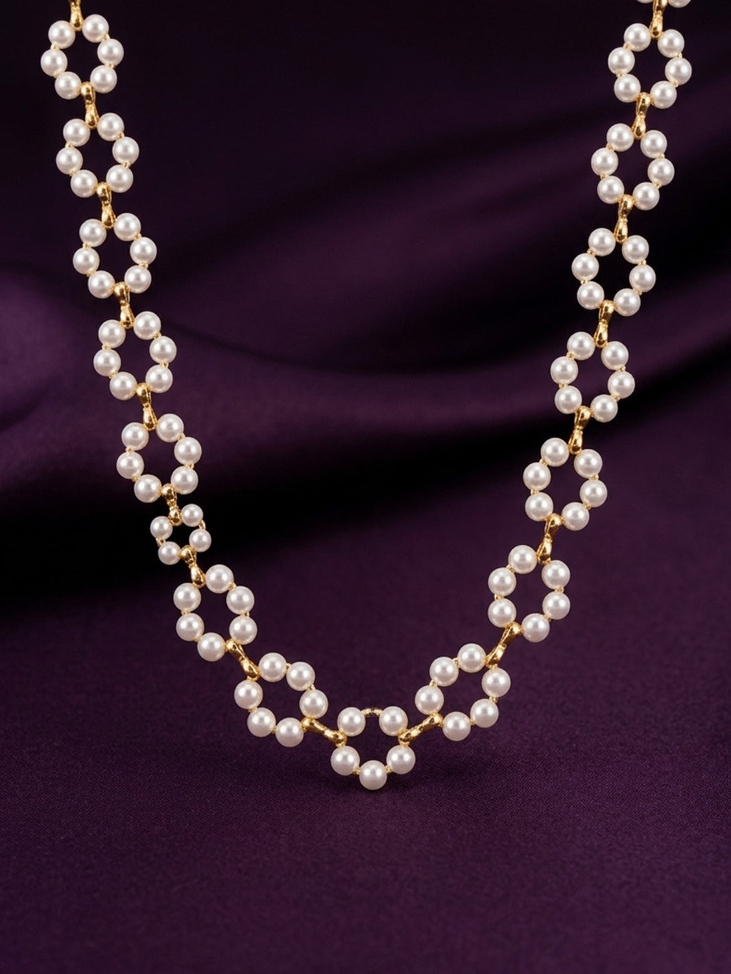 Rachiva 18K Gold Plated Pearl Link Necklace