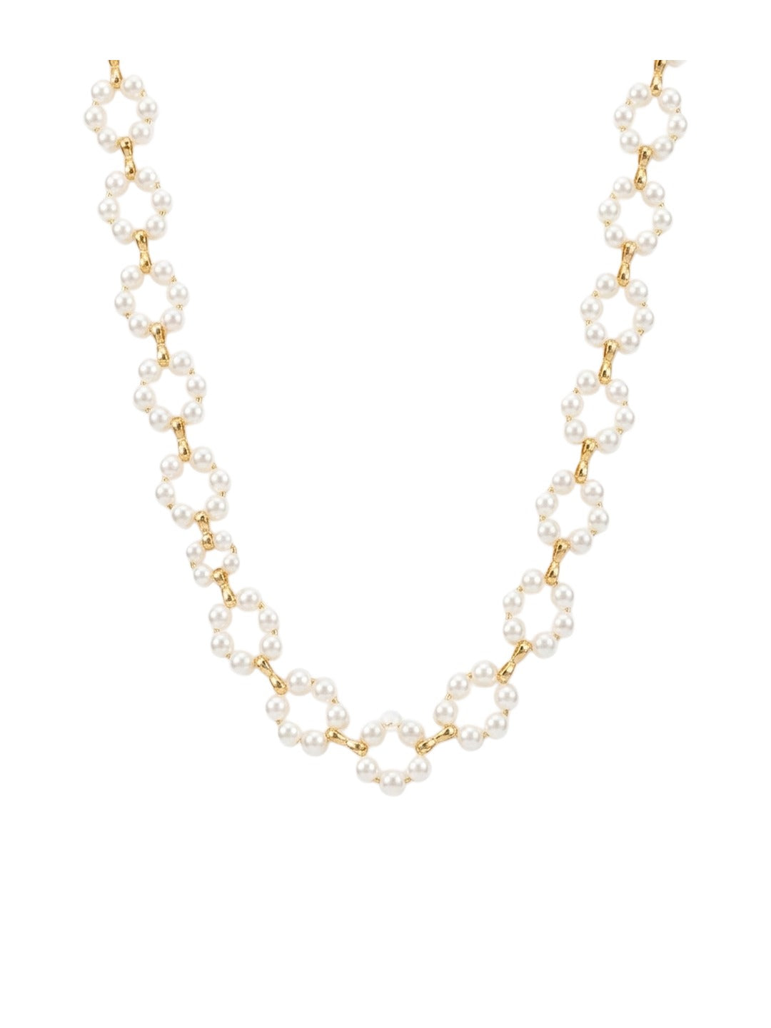 Rachiva 18K Gold Plated Pearl Link Necklace