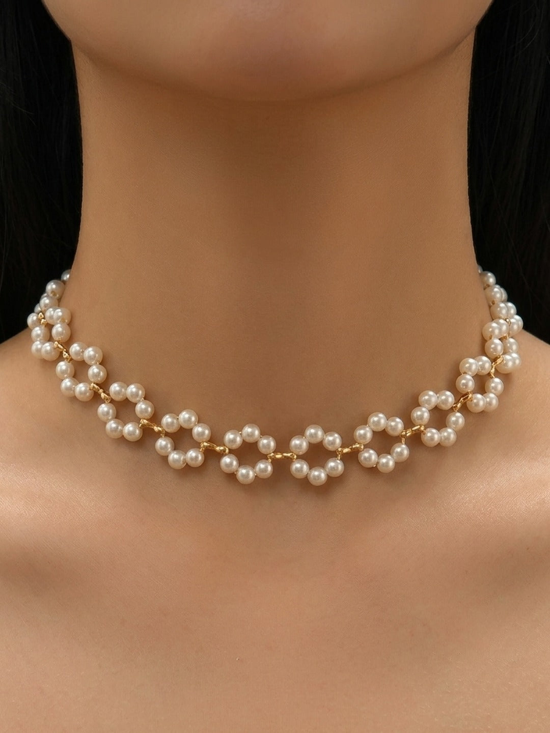 Rachiva 18K Gold Plated Pearl Link Necklace