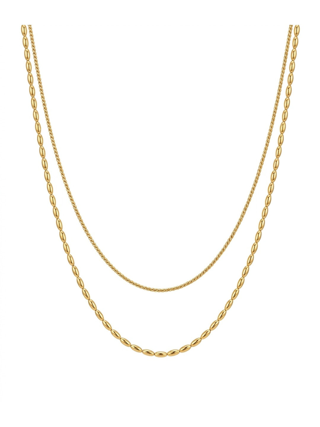 Rachiva 18K Gold Plated Layered Beaded Necklace