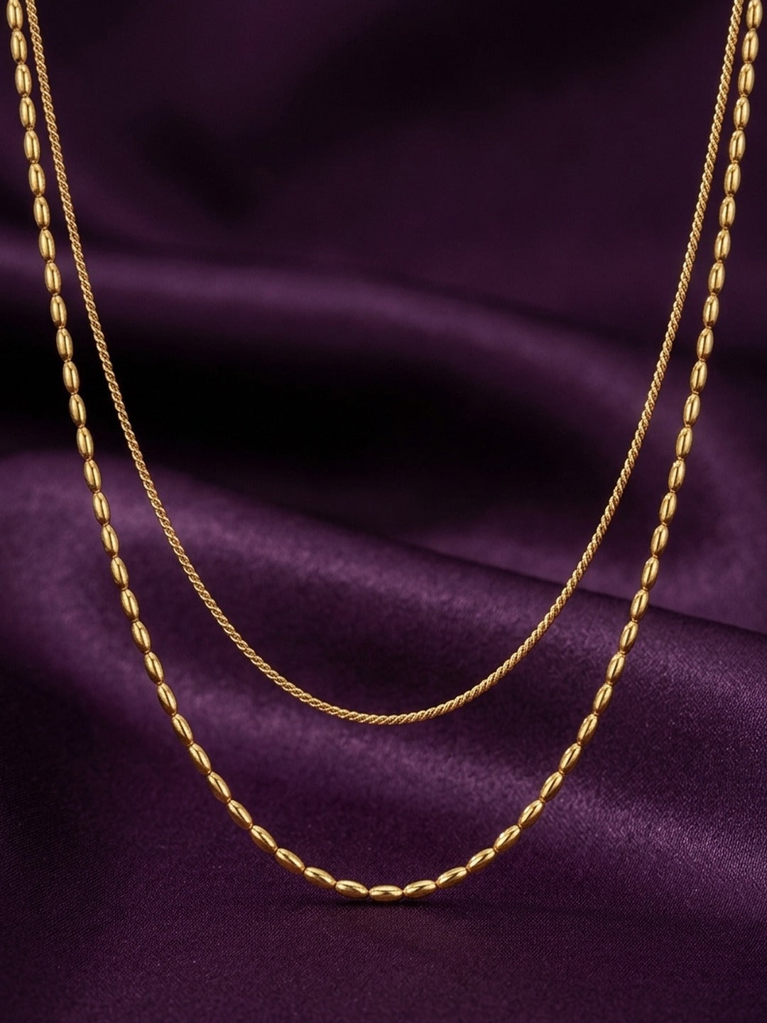 Rachiva 18K Gold Plated Layered Beaded Necklace