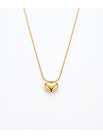 Rachiva 18K Gold Plated Puffy Heart Pendant Necklace
