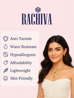 Rachiva 18K Gold Plated Black Clover Station Necklace