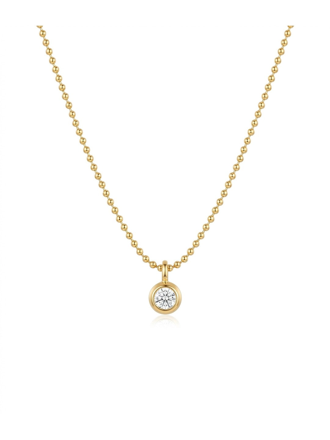 Rachiva 18K Gold Plated Solitaire Pendant Necklace